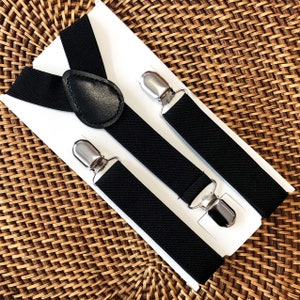 Black Suspenders, Toddler Suspenders, Wedding Suspenders, Ring Bearer Outfit, Mens Suspenders, Boy Suspenders, Birthday Outfit, Wedding
