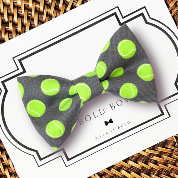 Tennis Dog Bow Tie, Dog Bowtie, Dog Gift, Dog Bows, Dog Accessories for Dog Collar, Dog Lover Gift, Tennis Ball Dog Gifts