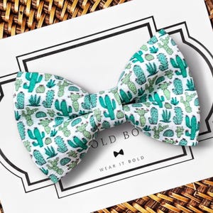 Cactus Dog Bow Tie - Western Cute Pet Collar Accessory