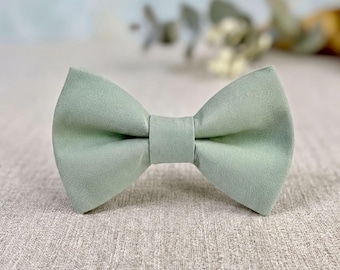 Sage Green Bow Tie for Men, Toddlers, Babies: Wedding Boys Bowtie- Adjustable, Pre-Tied