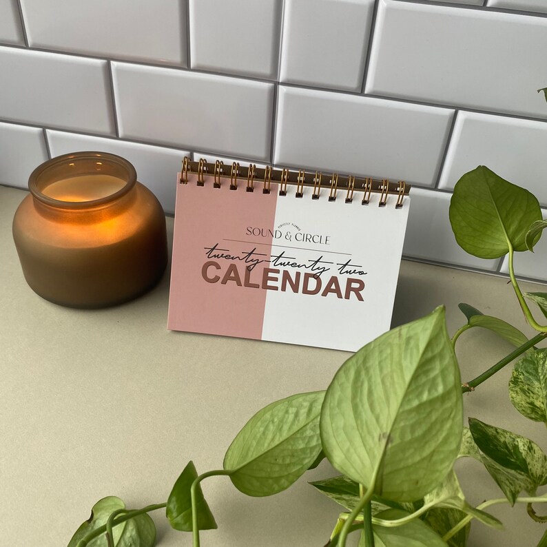 2022 Bound Desktop Calendar Small Tabletop Calendar 2022 Etsy