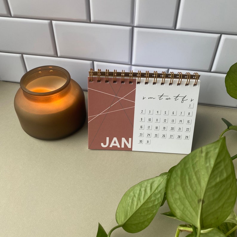 2022 Bound Desktop Calendar Small Tabletop Calendar 2022 Etsy