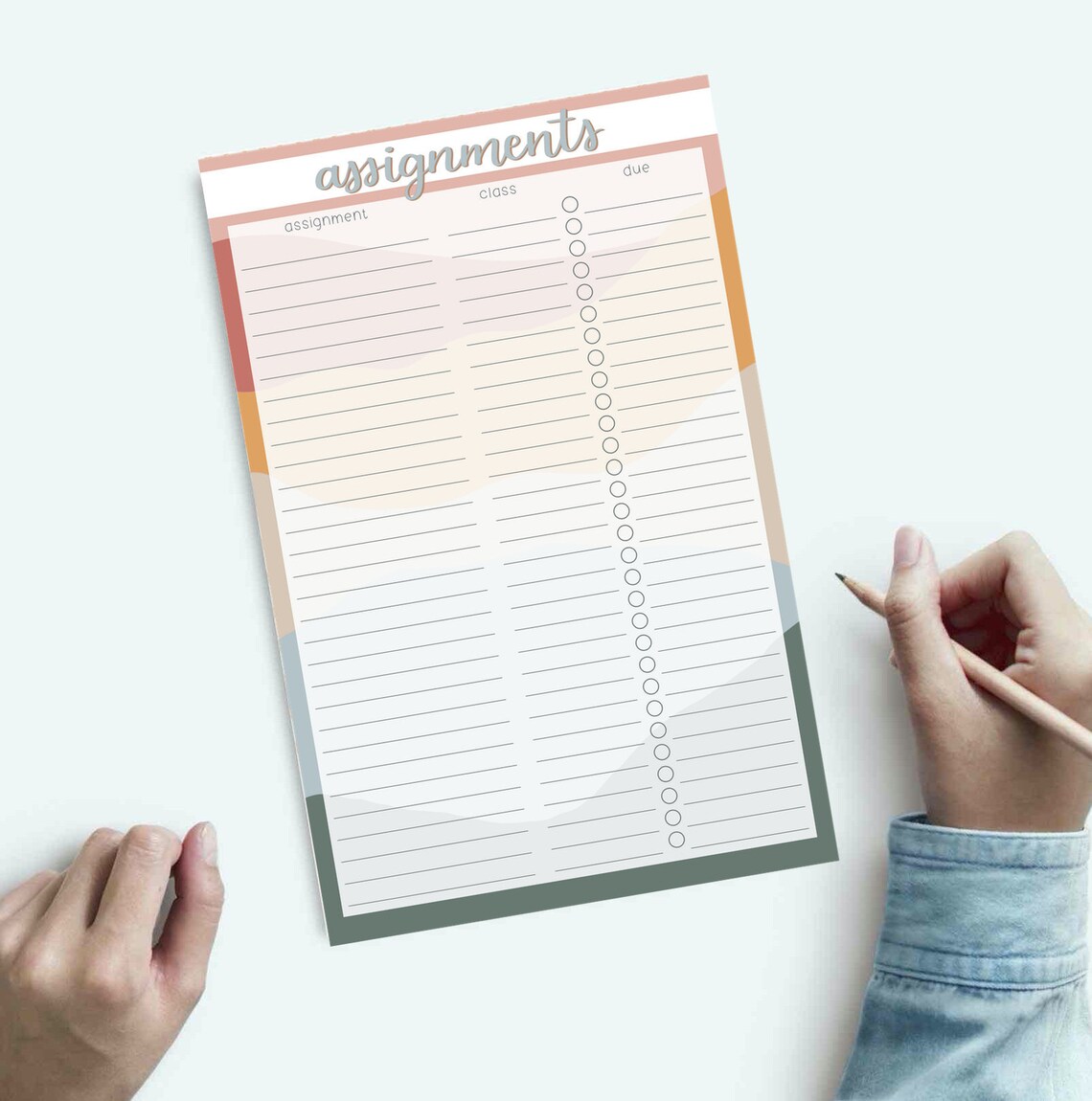 Assignment Notepad Time Management Weekly School Notepad - Etsy