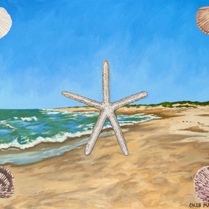 Sea Shell and Starfish Beachscape
