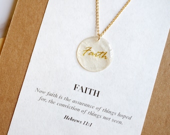 ALOTSS / Faith Necklace, bible verse baptism gift, cool necklace, cute jewelry, dainty jewelry, unique jewelry, cool jewelry, christian gift