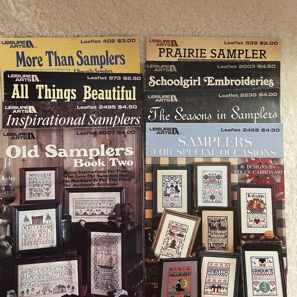 Buyer's Choice, NEW but Vintage Samplers Counted Cross Stitch, Counted Cross Stitch, CS Graphs, Prairie Sampler, Schoolgirl, Inspirational