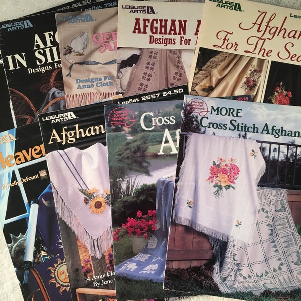 Buyer's Choice, NEW but Vintage Anne Cloth Afghan Counted Cross Stitch Books , Counted Cross Stitch Book, Asst. Cross Stitch Pattern, Graphs