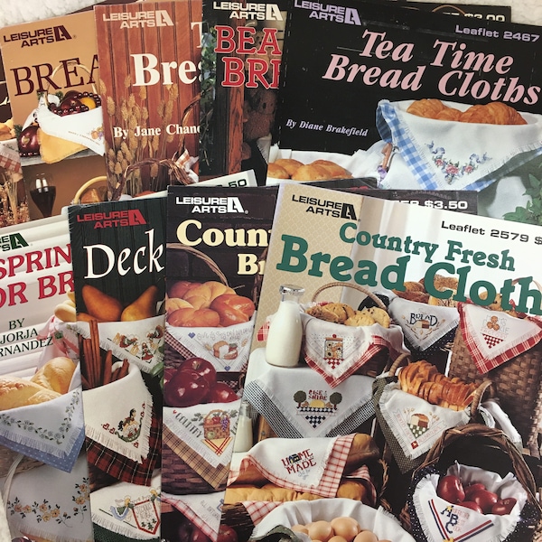 Buyer's Choice, NEW but Vintage Bread Cloth Cross Stitch Books , Counted Cross Stitch, Cross Stitch Patterns, CS Graphs, Bread Cloth Covers