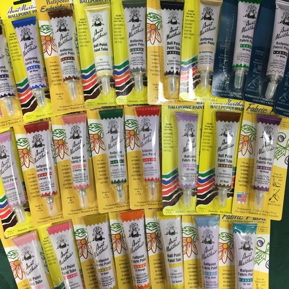 Aunt Martha's Ballpoint Fabric Paint Tube: Liquid Embroidery, Oil-Based