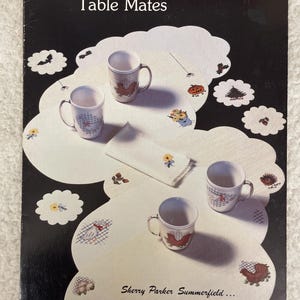Table Mates, Bklet#2, Designs and Stitches, 1983, Counted Cross Stitch, Vintage but new