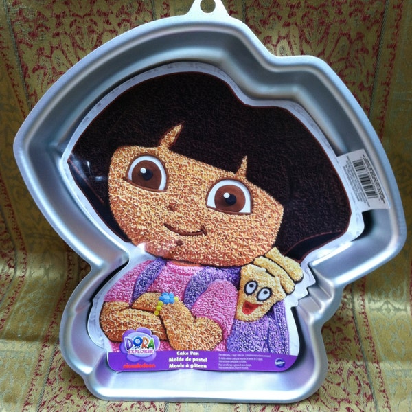 New Wilton Dora The Explorer Cake Pan, Dora the Explorer Cake Mold, Nickelodeon Dora The Explorer Cake Pan, Cake Pan, Shaped Cake Pan