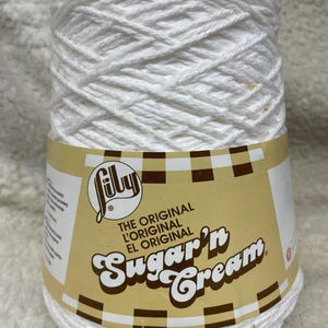 Lily Sugar 'n Cream Cotton Yarn Cone: 14 oz, 4-Ply Dishcloth Yarn
