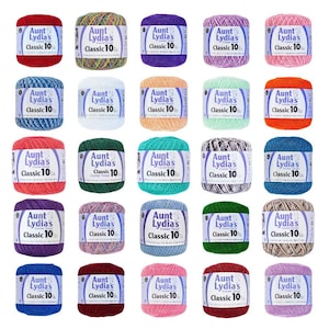 Buyer&#39;s Choice, Aunt Lydia&#39;s Classic Crochet Thread Size 10, 3 ply 100% mercerized cotton, Coats & Clark, Bedspread weight Crochet cotton