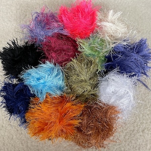 Buyer&#39;s Choice,  Lion Brand Yarn, Fun Fur, 1.75 oz. Eyelash Yarn, Novelty Yarn, 100% polyester eyelash yarn, Made in Italy, Fun Fur Yarn