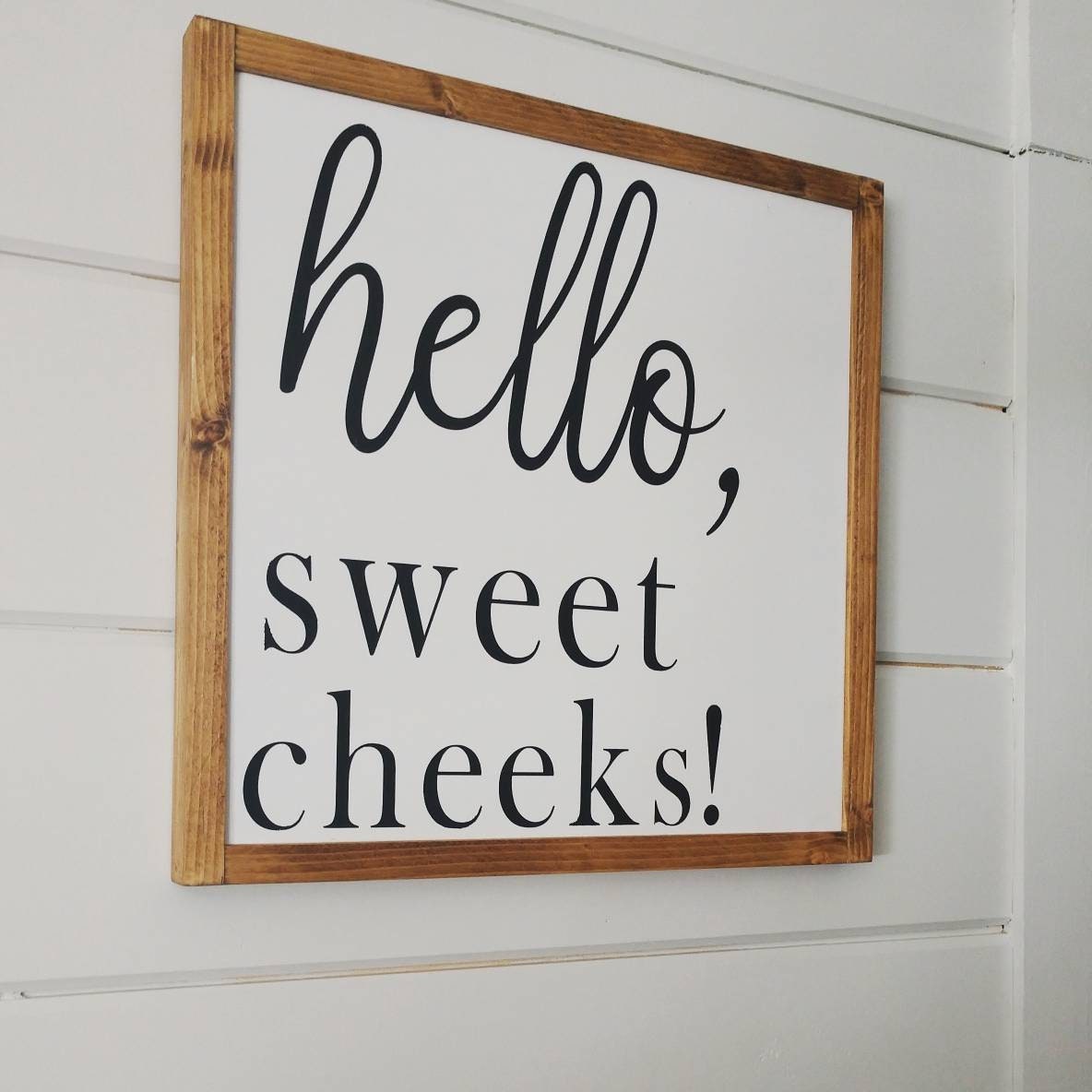 Hello Sweet Cheeks SignHello Sweet CheeksBathroom Etsy