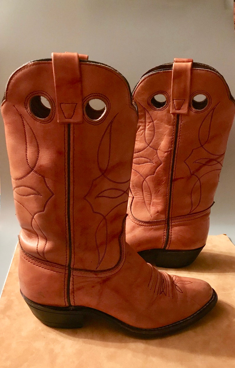 Tan All Leather Western Cowgirl Boots-Size 7M