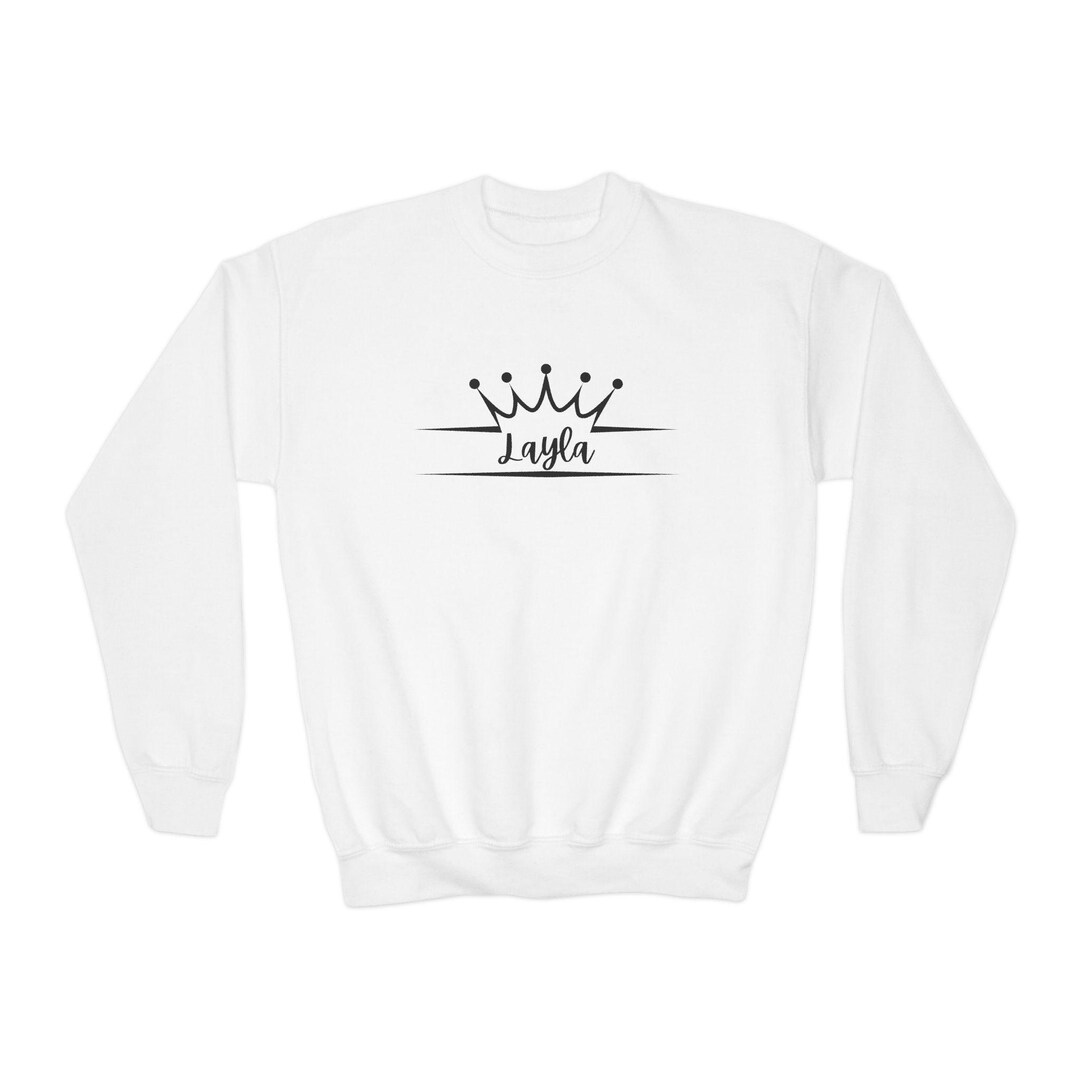 Personalized Youth Pageant Crown Crewneck Sweatshirt With Crown Design ...