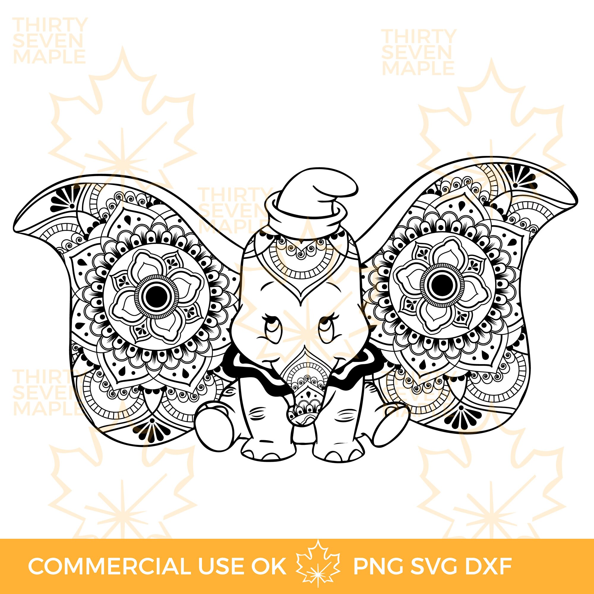 Download Elephant Mandala Svg Circus Animal Png Etsy