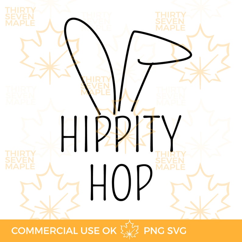 Hippity Hop Easter SVG Digital Cut File PNG Hip hop bunny | Etsy