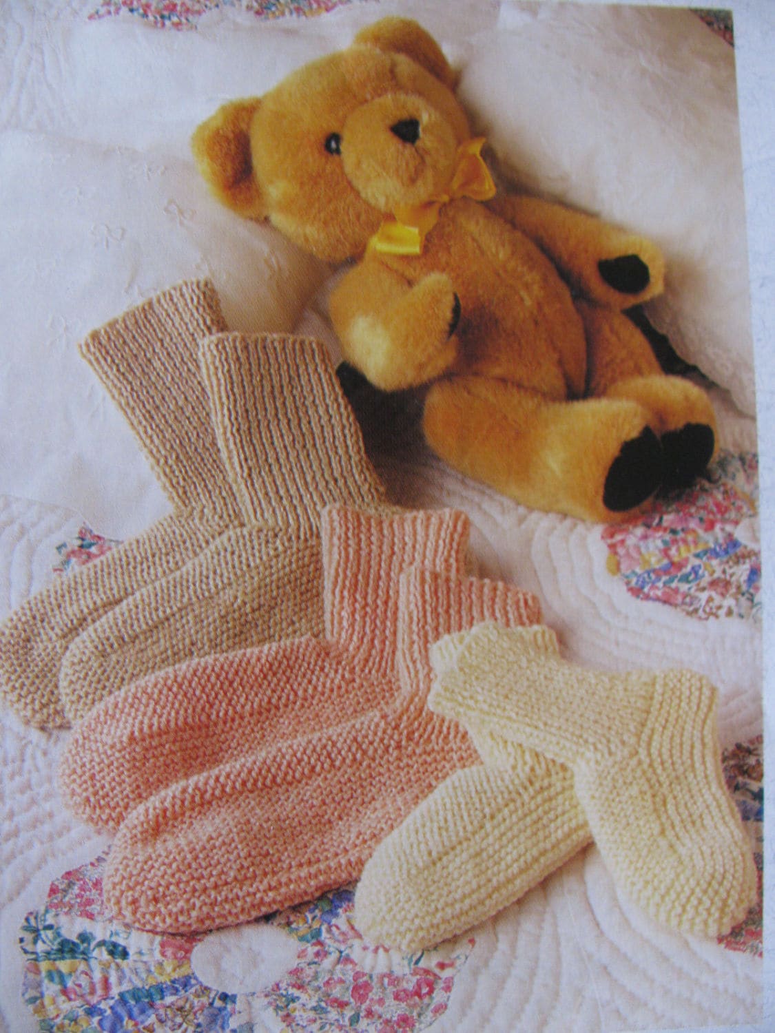 Knitted Bed Socks 3 Sizes Knitting Pattern PDF Instant Etsy