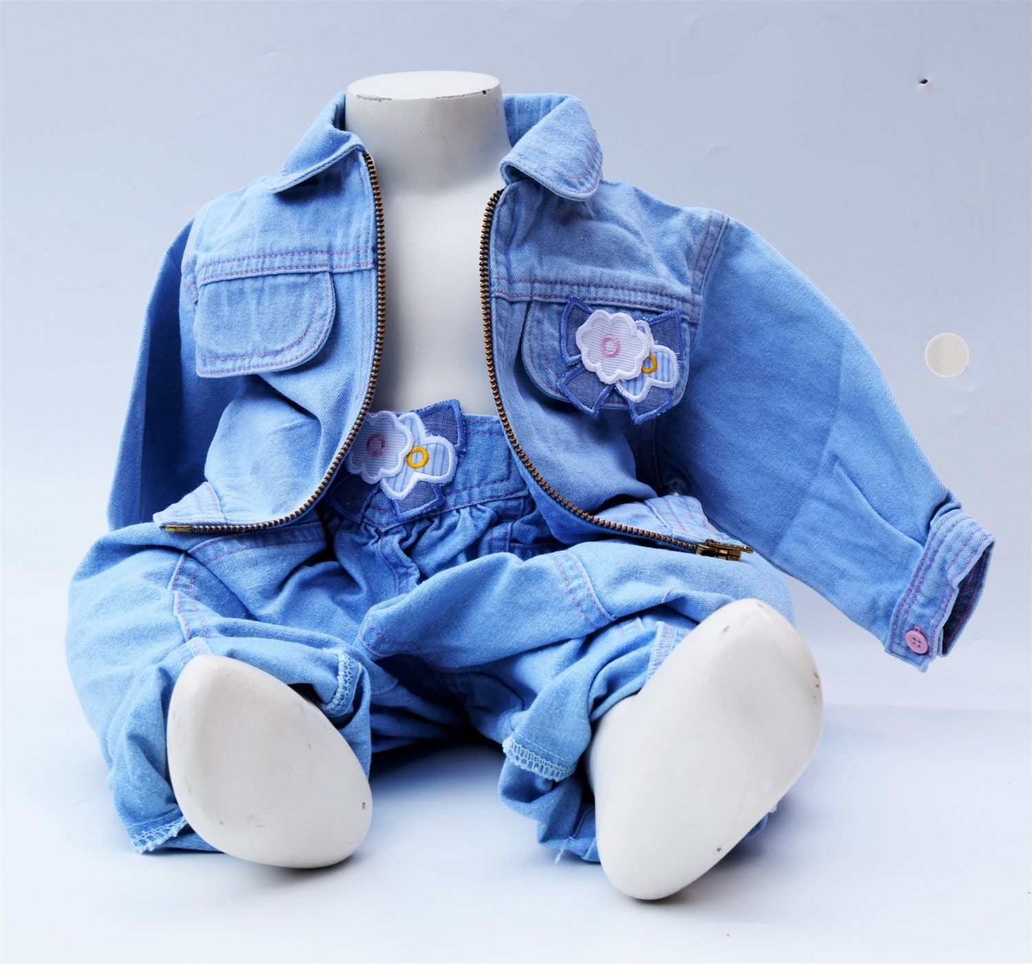 One of a kind designer denim infant jeans Kleding Unisex kinderkleding Unisex babykleding Broek 