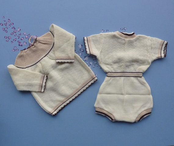 vintage from midcentury 60's baby girl boy outfit… - image 2