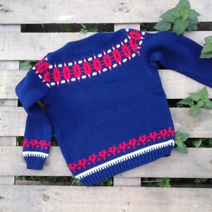 50's unique jersey style icon vintage child nordic sweater winter jumper warm new deadstock boy girlsclothing