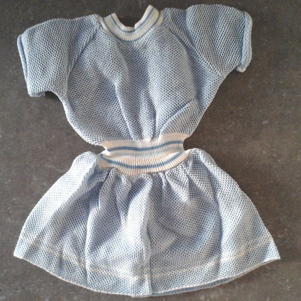 80er Jahre original Vintage BabyKleider sportliche Jogging-Stil 80er Jahre 90er Jahre Mädchen 6 Monate 9mnd 12mnd hellblau Kleid Mädchen Baby-Kleidung