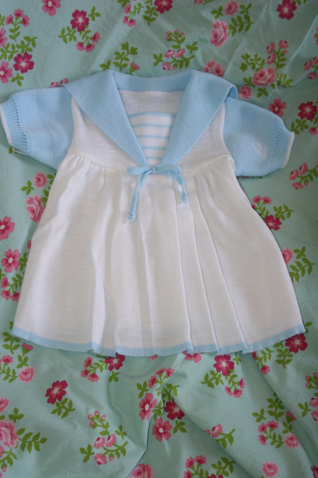 Robe bébé vintage des années 60 robe marin robe marin col marin nouveau