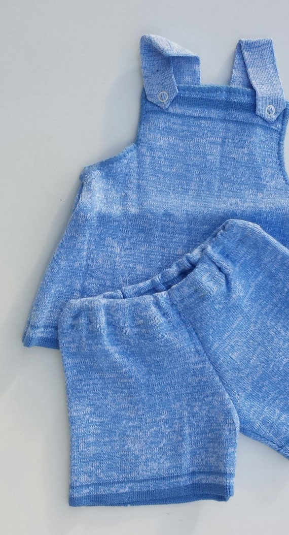 baby girl jeans blue 4 piece set knitted garment … - image 3