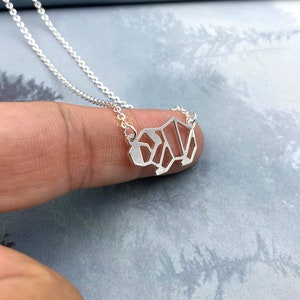 Origami-ketting cavia: verguld of verzilverd huisdiermonument