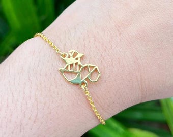 Geometric Squirrel Bracelet: Cozy Woodland Christmas Gift