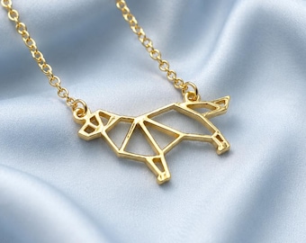 Collar Golden Retriever – Joyería conmemorativa de perro estilo origami
