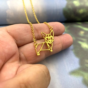 Tiny Pembroke corgi necklace, Geometric Dog breed, Gold Silver Plated Jewelry for Pet lovers