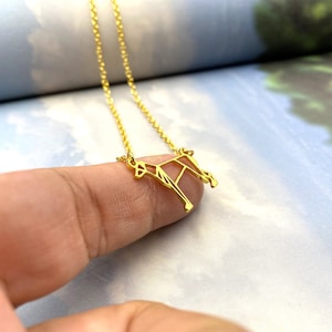 Tiny Whippet necklace, Origami Dog breed, Gold Silver Plated Jewelry for Pet lovers
