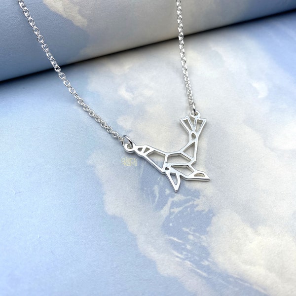 Seal Animal necklace, sea lion Jewelry, ocean necklace, Dainty necklace, Origami Necklace, sea life necklace