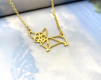 Pembroke corgi necklace, Dog breed Jewelry, Origami necklace, pet memorial jewelry, Unique Gift For Corgi Lovers