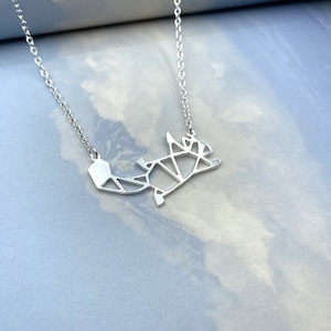 Geometrische Zucker Glider Halskette: Vergoldeter Messing Tier Schmuck