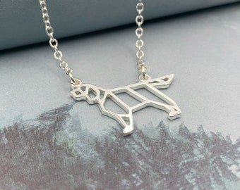 Welsh Springer Spaniel Origami Dog Necklace, Gift for Pet Lovers