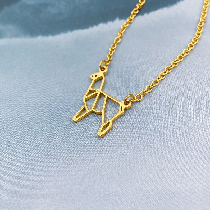 Origami Alpaca Necklace llama Jewelry alpaca gifts unique image 1