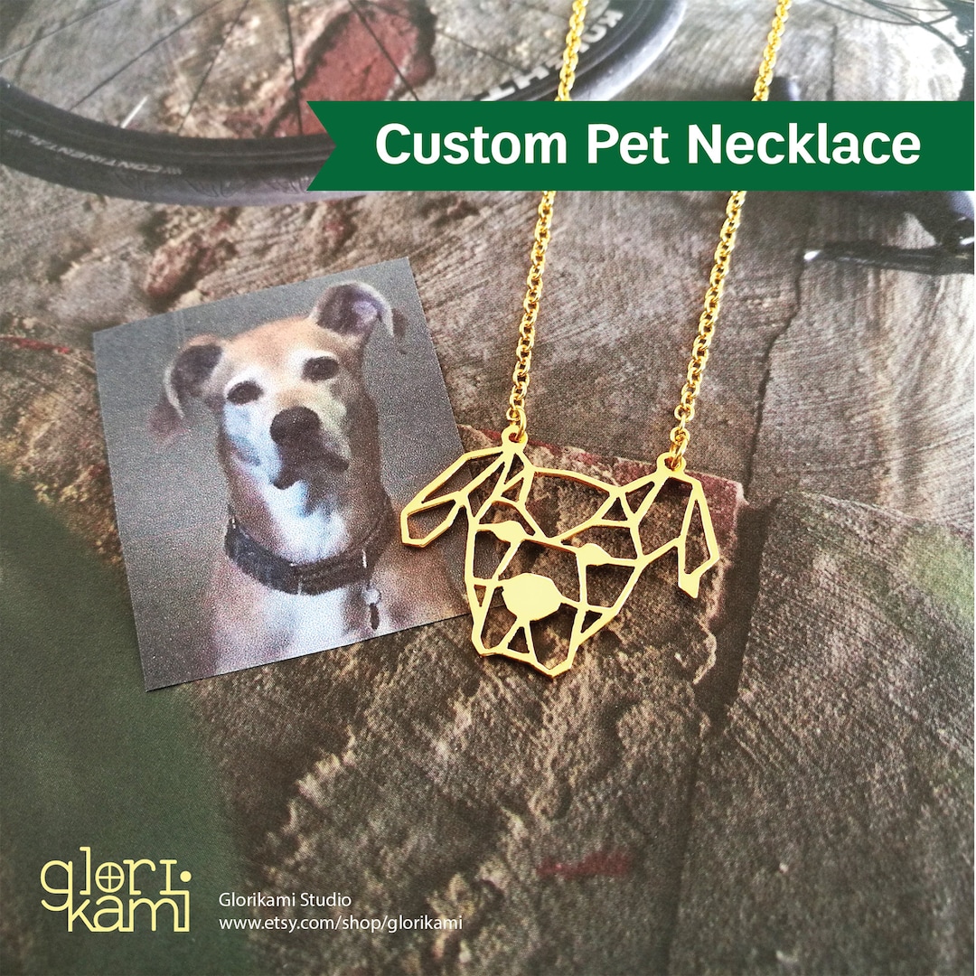 Custom Dog Necklace, Personalized Dog Necklace, Pet Memorial Gift in