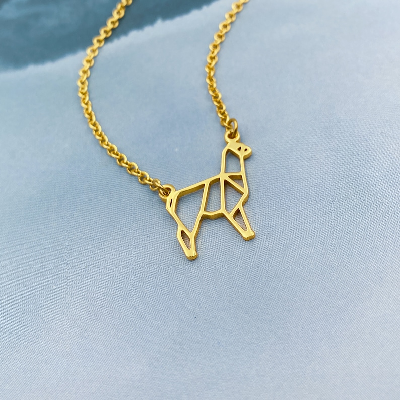 Origami Alpaca Necklace llama Jewelry alpaca gifts unique image 4