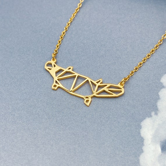 Origami Platypus Necklace: Rare Wildlife Gift for Animal Fans