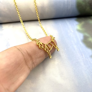 Tiny Cane corso Necklace, Origami Dog breed, Gold Silver Plated Jewelry for Pet lovers