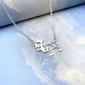 Origami Moose Necklace, Elk Necklace, Animal Jewerly for Animal Lovers, Necklace for women