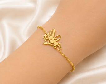 Mallard Duck Bracelet: Geometric Bird Jewelry Gift