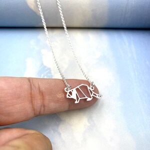 Origami Beaver Necklace, Dainty woodland Animal jewelry, nature lover gift for women, Canadian gift, Gift for architect, Gift for engineer