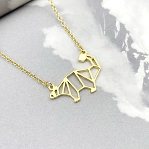 Origami Ankylosaurus Necklace : Dinosaur Jewelry for Dino Lovers