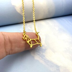 Tiny Basset Hound Necklace, Origami Dog breed, Gold Silver Plated Jewelry for Pet lovers