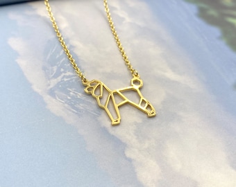 Poodle Necklace, Origami Dog Jewelry, Dog mom Gift, Pet memorial gift